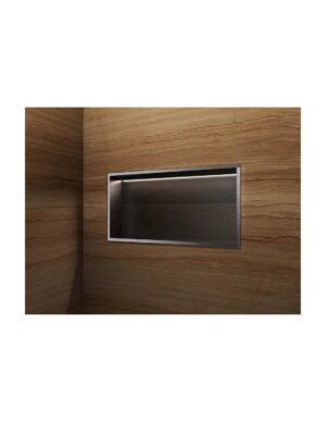 Medimex Oceanic Inbouwnis 63x33 cm met LED – Black Gun Metal