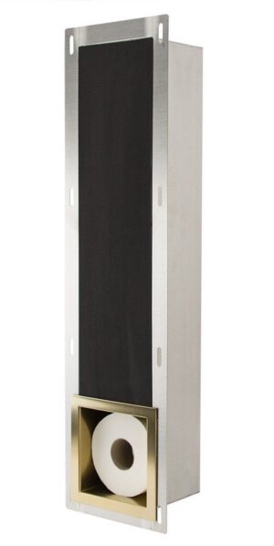 Inbouw-reserverolhouder Goud Geborsteld
