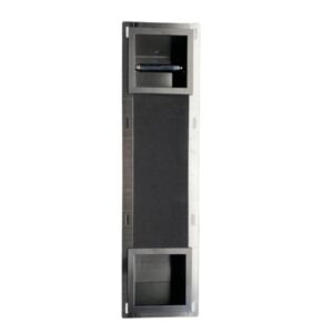 Inbouw-reserverolhouder met rolhouder voor 1 rol Gun Metal