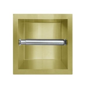 Inbouw-rolhouder Goud Geborsteld – 13,5x13x9 cm