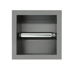 Inbouw-rolhouder Gun Metal – 13,5x13x9 cm