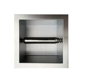 Inbouw-rolhouder RVS – 13,5x13x9 cm