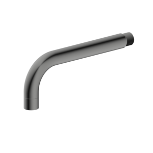 Inbouw uitloop 20 cm recht Gun Metal