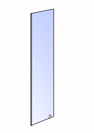 Klik zijwand t.b.v. inloopdouche 8 mm veiligheidsglas 40 OP = OP
