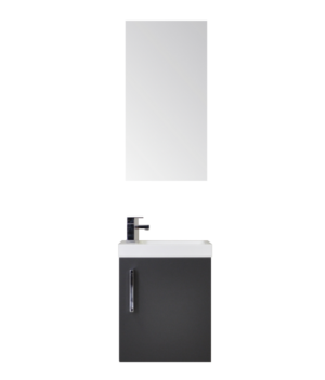 Sanicare Q40 toiletmeubel met spiegel 40 cm antraciet