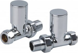 Radiatorkraan Recht chroom
