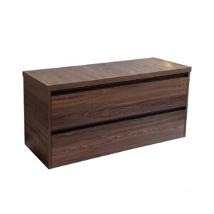 Sanicare Arda badmeubel 120cm met topblad en 2 uitsparingen nera oak