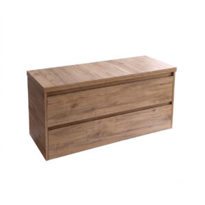 Sanicare Avenza badmeubel 120cm met topblad en 2 uitsparingen diveria oak