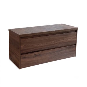 Sanicare Avenza badmeubel 120cm met topblad en 2 uitsparingen nera oak