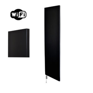 Sanicare Denso elektrische radiator 40x180cm zwart mat met WiFi en thermostaat links wit