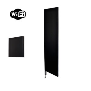 Sanicare Denso elektrische radiator 40x180cm zwart mat met WiFi en thermostaat links zwart