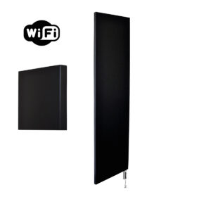 Sanicare Denso elektrische radiator 40x180cm zwart mat met WiFi en thermostaat rechts wit