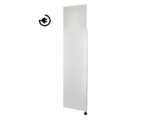 Sanicare Denso elektrische radiator 40x180cm wit mat met thermostaat zwart rechtsonder