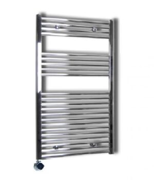 Sanicare elektrische design radiator 45x112cm chroom met thermostaat links chroom