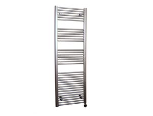 Sanicare elektrische design radiator 45x172cm inox-look met thermostaat rechts chroom