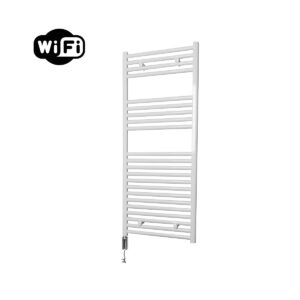 Sanicare elektrische design radiator 60x112cm wit met WiFi en thermostaat links chroom