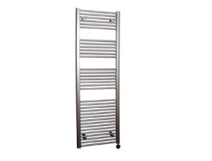 Sanicare elektrische design radiator 60x172cm inox-look met thermostaat rechts chroom