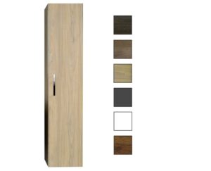 Sanicare kolomkast met chromen greep 33,5x160x32cm grey-wood