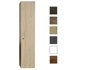 Sanicare kolomkast met luxe chromen greep 33,5x160x32cm grey-wood