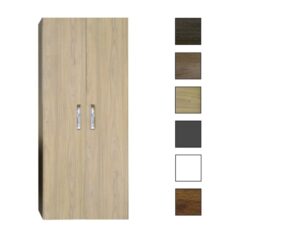 Sanicare kolomkast met luxe chromen greep 67x160x32cm truffel
