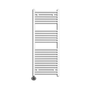 Sanicare Lumara Carini elektrische HV+ radiator 120x50cm mat wit met thermostaat links chroom