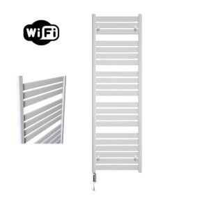 Sanicare Moda elektrische radiator 60x160cm wit mat met WiFi en thermostaat links wit