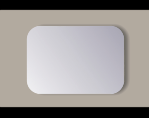 Sanicare Q-mirrors spiegel met afgeronde hoeken 60x100cm