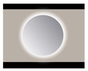 Sanicare Q-mirrors spiegel rond 65 cm. PP geslepen rondom Ambiance Warm White leds met sensor