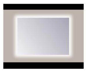 Sanicare Q-mirrors spiegel zonder omlijsting / PP geslepen 100 cm. rondom Ambiance cool White leds