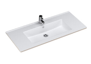 Sanicare Q10 keramische wastafel 100x45cm wit