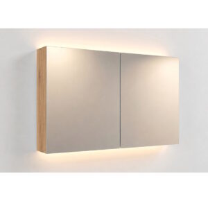 Sanicare Qlassics Ambiance spiegelkast 100cm met spiegeldeuren divera oak