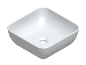 Sanicare Quattro keramische waskom 40x40cm wit