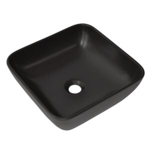 Sanicare Quattro keramische waskom 40x40cm zwart mat