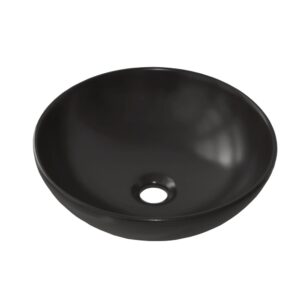 Sanicare Rondo keramische waskom rond 40cm zwart mat