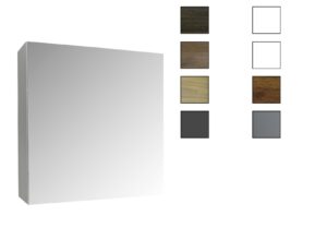 Sanicare Spiegelkast Qlassics Ambiance 60 cm. 1 dubbelzijdige spiegeldeur links grey-wood
