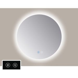 Sanicare Tutti RTA ronde spiegel met verwarming, verlichting rondom en touch bediening 90cm