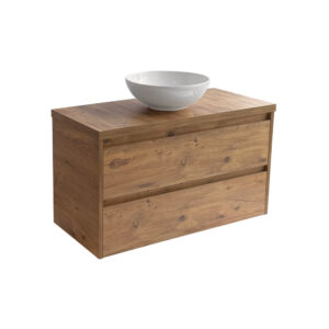Sanicare Avenza badmeubel 100cm arrano oak met ronde witte waskom
