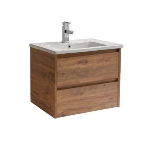 Sanicare Avenza badmeubel 65cm arrano oak met keramische wastafel wit
