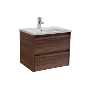 Sanicare Avenza badmeubel 65cm nera oak met keramische wastafel wit
