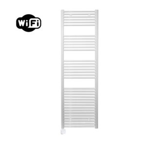 Sanicare Carini elektrische Wifi radiator 172x60cm wit met thermostaat wit linksonder