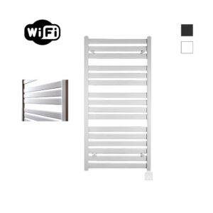 Sanicare Carini Moda elektrische Wifi radiator 120x60cm mat wit met thermostaat wit rechtsonder