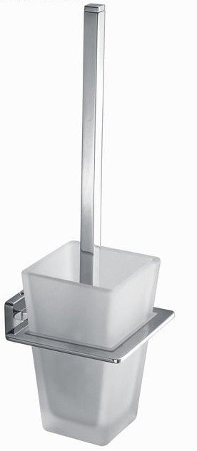 Toiletborstelset vierkant Chroom