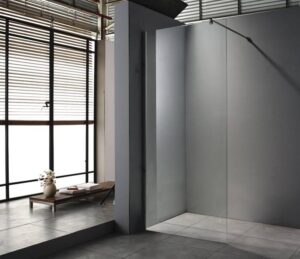 Walk in douchewand met profiel 8 mm veiligheidsglas met Nano coating 90