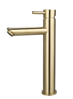 Wastafelmengkraan hoog Goud Geborsteld